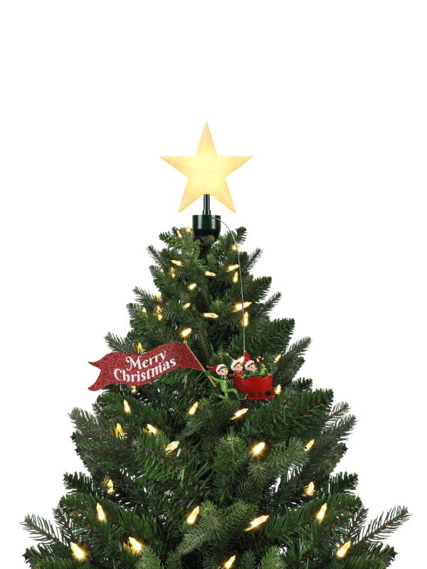 Mr. Christmas Elves Sleigh Star Tree Topper